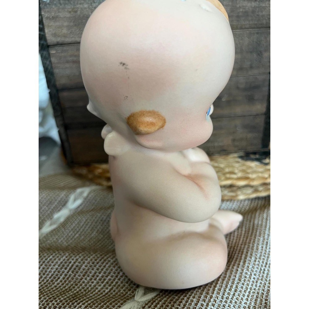 Vintage Baby Shower Hand-made Kewpie Doll powder holder from 1970 - Picture 2 of 6